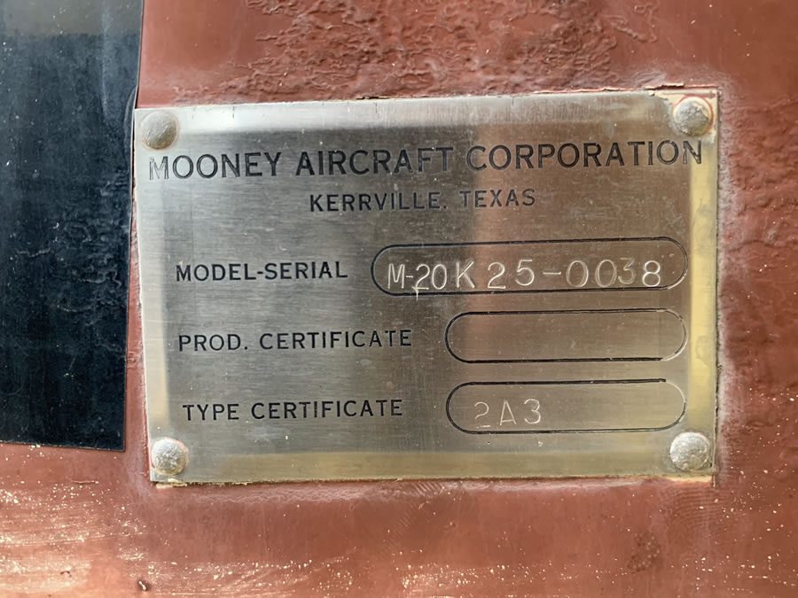 1979 Mooney M20K-231 (Salvage condition-Hurricane Damage)