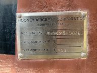 1979 Mooney M20K-231 (Salvage condition-Hurricane Damage)